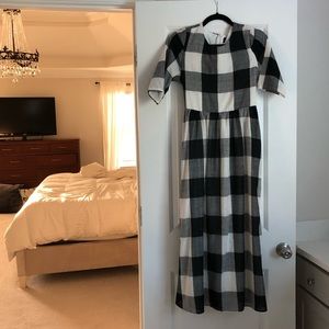 Buffalo checkered midi dress